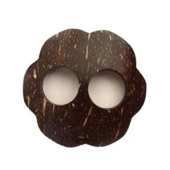 Boucle Attache Pareo En Noix De Coco Motif Fleur