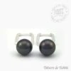 Boucles D'oreilles Perles De Tahiti Semi Rondes Argent TT385 -Naturel Boutique boucles d oreilles perles de tahiti semi rondes argent tt385