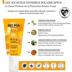 Gel En Huile Solaire Invisible 100mL Monoi Hei Poa SPF30 -Naturel Boutique gel en huile invisible 100ml monoi hei poa spf30 2