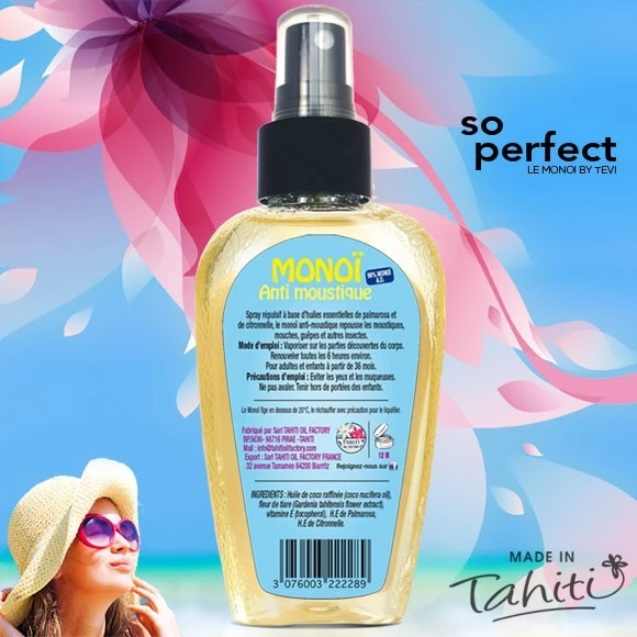 Monoi Tevi Tahiti Anti Moustique Huiles Essentielles 120ml 5 Monoi Tevi Tahiti Anti Moustique Huiles Essentielles 120ml – Image 3