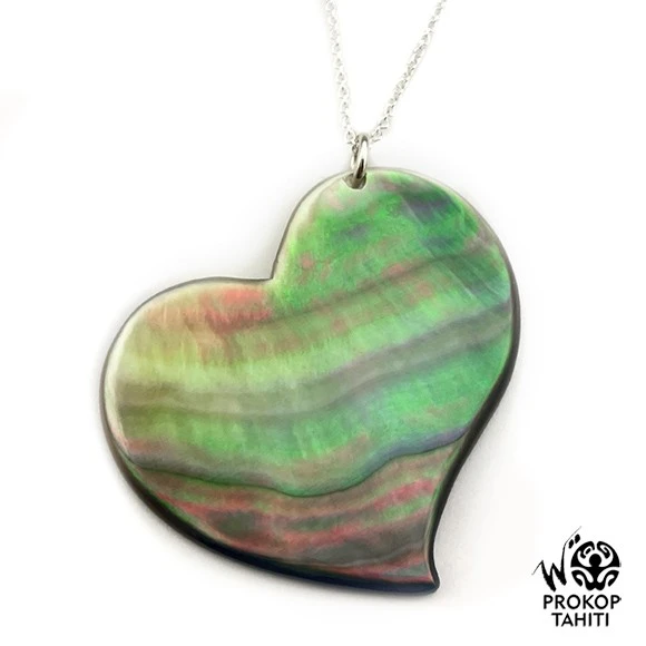 Pendentif Coeur De Nacre Prokop Tahiti Chaine Argent CR4 4 Pendentif Coeur De Nacre Prokop Tahiti Chaine Argent CR4 – Image 2