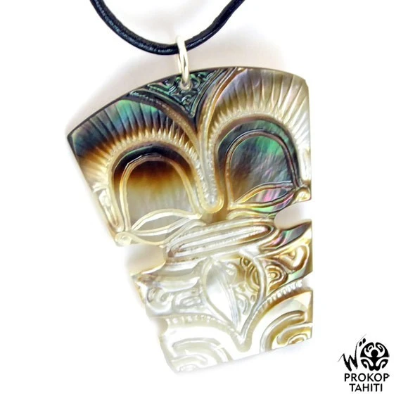 Pendentif Nacre Gravee Prokop Tahiti Tiki Xl Tk11 3 Pendentif Nacre Gravee Prokop Tahiti Tiki Xl Tk11