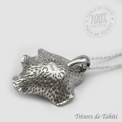 Pendentif Perle De Tahiti Coquillage Chaine Argent TT413 -Naturel Boutique pendentif perle de tahiti coquillage chaine argent tt413 3