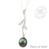 Pendentif Perle De Tahiti Ovale Chaine Argent Tt342 -Naturel Boutique pendentif perle de tahiti ovale chaine argent tt342