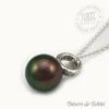 Pendentif Perle De Tahiti Semi Ronde Chaine Argent TT394 -Naturel Boutique pendentif perle de tahiti semi ronde chaine argent tt394