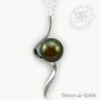 Pendentif Perle De Tahiti Semi Ronde Chaine Argent TT401 -Naturel Boutique pendentif perle de tahiti semi ronde chaine argent tt401
