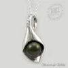Pendentif Perle De Tahiti Semi Ronde Chaine Argent TT422 -Naturel Boutique pendentif perle de tahiti semi ronde chaine argent tt422