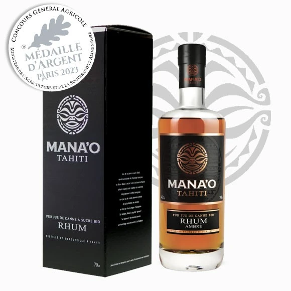 Rhum Paille Bio 43° Mana'o Tahiti 70cl 3 Rhum Paille Bio 43° Mana'o Tahiti 70cl