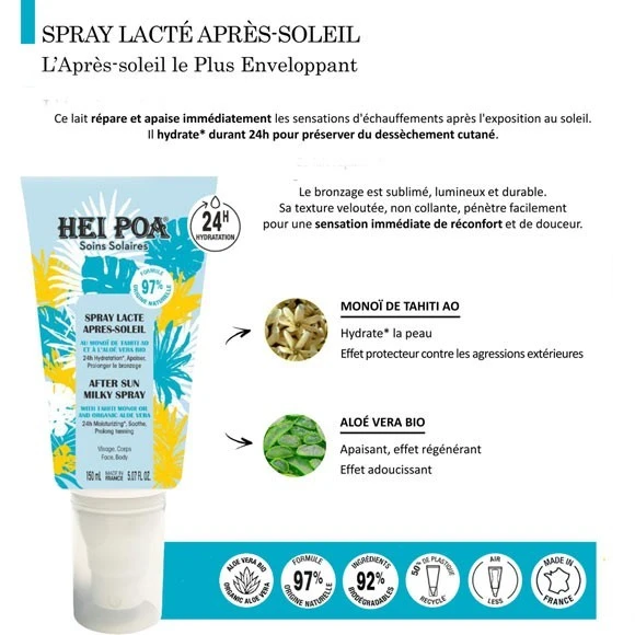 Spray Lacte Apres Soleil Corps Monoi Hei Poa 150ml 5 Spray Lacte Apres Soleil Corps Monoi Hei Poa 150ml – Image 3